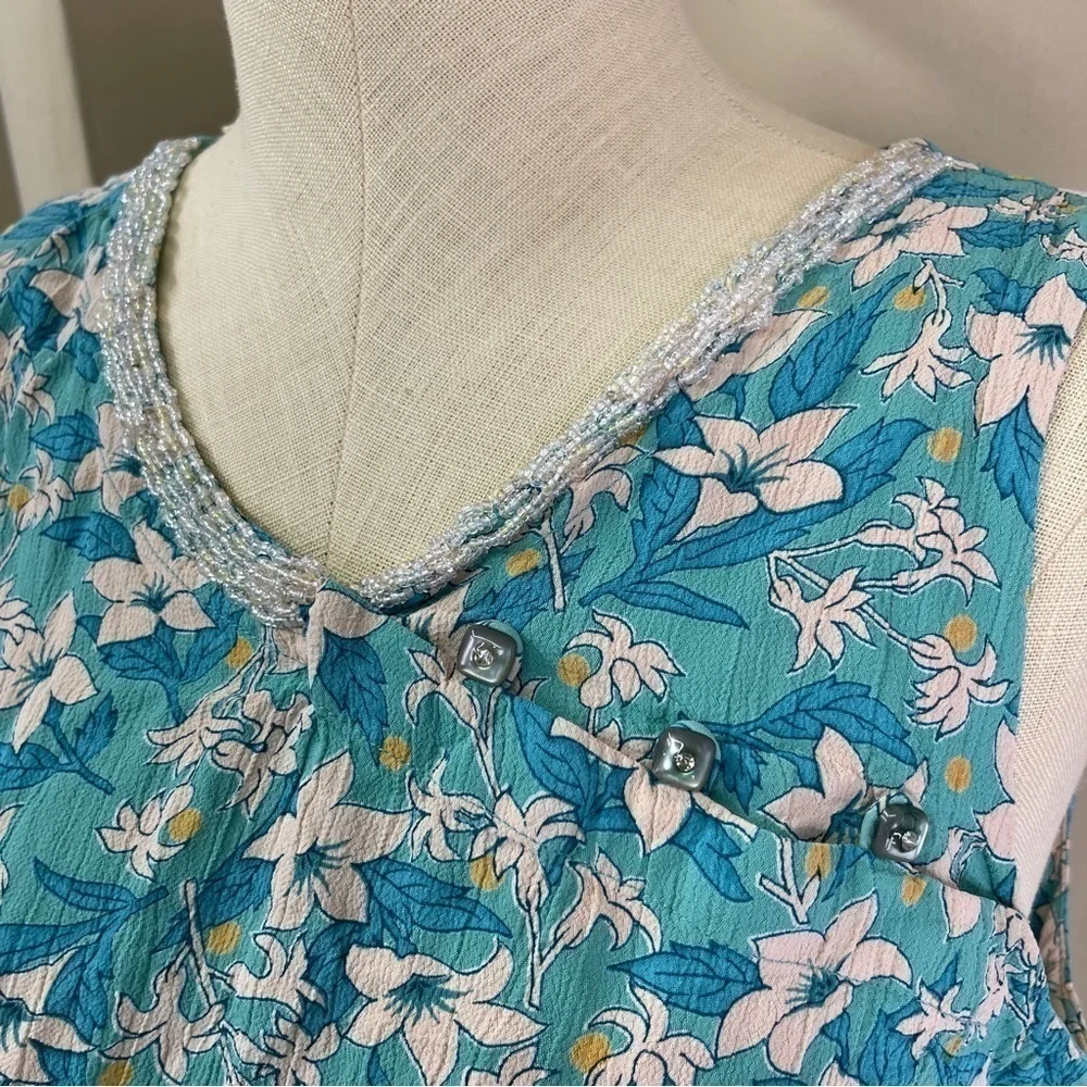 April Cornell Floral Midi Dress Small